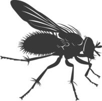 ai generado silueta mosca insecto animal negro color solamente lleno vector