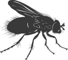 ai generado silueta mosca insecto animal negro color solamente lleno vector