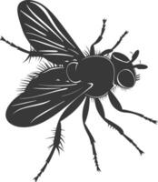 ai generado silueta mosca insecto animal negro color solamente lleno vector