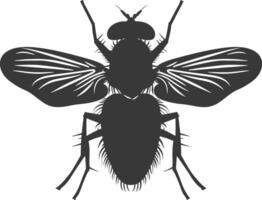 ai generado silueta mosca insecto animal negro color solamente lleno vector