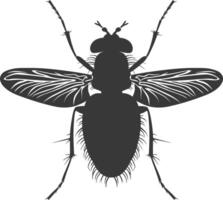 ai generado silueta mosca insecto animal negro color solamente lleno vector