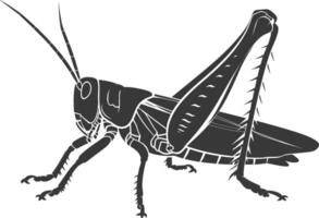 ai generado silueta saltamontes insecto animal negro color solamente vector