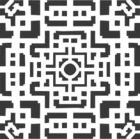 Silhouette of classical Chinese window lattice pattern black color only vector