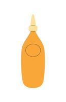 Mayonnaise in bottle isolated on white. Icon, doodle. Food. Addition to sandwiches, salads and dips. Creamy and versatile condiment. vector