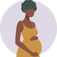 Pregnant Woman Illustration. vector