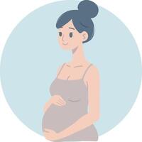 Pregnant Woman Illustration. vector