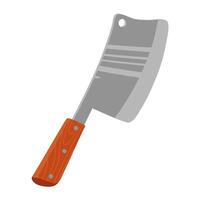 A illustration of a meat kitchen knife, emphasizing its versatility for precise cutting of products. Perfect for cooking projects, cooking tutorials, or kitchen accessories ads. Isolated vector