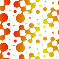 The is circles connected to each other like a viscous mass. Rhythmic scattered shapes joined in yellow and orange colors. background. A simple illustration for the connection vector