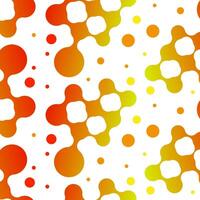 The is circles connected to each other like a viscous mass. Rhythmic scattered shapes joined in yellow and orange colors. background. A simple illustration for the connection vector