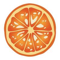 Sliced orange in cartoon style cuttable design vector