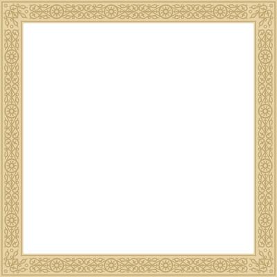gold square Yakut ornament. An endless rectangular border, a frame of the northern peoples of the Far East