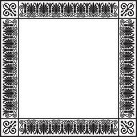 monochrome black square classic greek ornament. European ornament. Border, frame Ancient Greece, Roman Empire vector