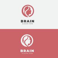 Human head logo design as a symbol of creative ideas vector