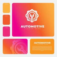 gear logo design, suitable for automotive industry brands vector