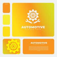 engranaje logo diseño, adecuado para automotor industria marcas vector