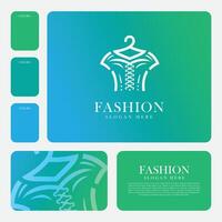 Fashion logo design, with a minimalist and elegant flat style, suitable for business brand logos in the fashion sector vector