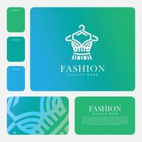 Fashion logo design, with a minimalist and elegant flat style, suitable for business brand logos in the fashion sector vector