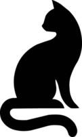 Cat silhouette illustration vector