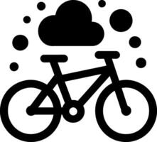 Bicycle Icon Flat Design Illustration of Cycling Symbol with Racing Bicycle and Mountain Bike Silhouette Logo Design, Simple Line on Minimal Background vector