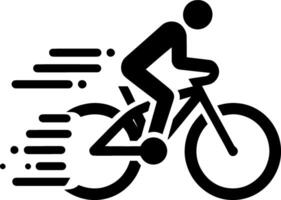 sencillo logo clipart, resumen silueta ciclista ola estilo ilustración de bicicleta ciclismo bicicleta Deportes carrera icono vector