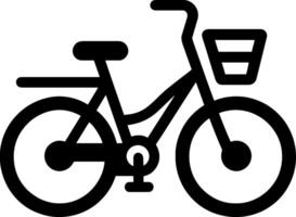 Bicycle Icon Flat Design Illustration of Cycling Symbol with Racing Bicycle and Mountain Bike Silhouette Logo Design, Simple Line on Minimal Background vector