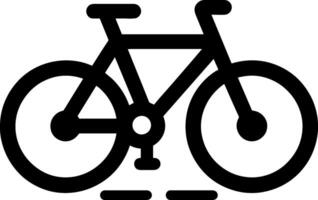 Bicycle Icon Flat Design Illustration of Cycling Symbol with Racing Bicycle and Mountain Bike Silhouette Logo Design, Simple Line on Minimal Background vector