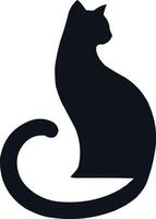 Cat silhouette illustration vector