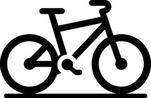 Bicycle Icon Flat Design Illustration of Cycling Symbol with Racing Bicycle and Mountain Bike Silhouette Logo Design, Simple Line on Minimal Background vector