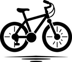 Bicycle Icon Flat Design Illustration of Cycling Symbol with Racing Bicycle and Mountain Bike Silhouette Logo Design, Simple Line on Minimal Background vector