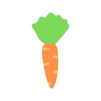 Simple carrot vegetable icon. Healty food flat design vector