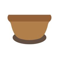 Simple bowl icon. Tableware flat design vector