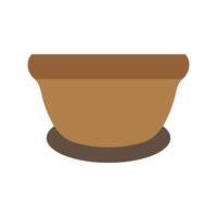 Simple bowl icon. Tableware flat design vector