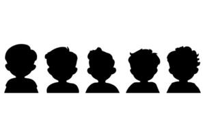 Simple silhouette of male profile vector