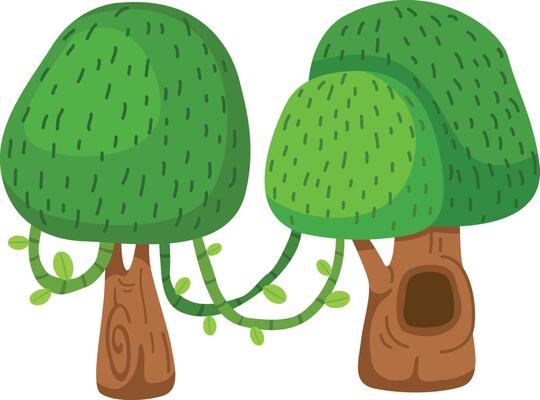 illustration of tree on white background