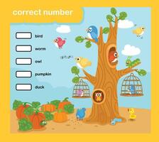 Write the correct numbers vector