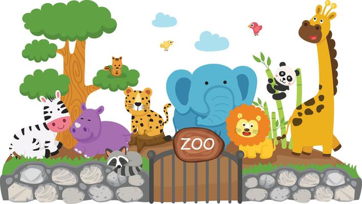 illustration of isolated animal zoo