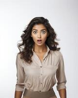 Surprised young indian women photo