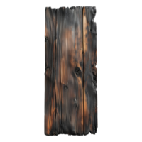 Black Wood Piece on Transparent background - png