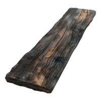 Black Wood Piece on Transparent background - png