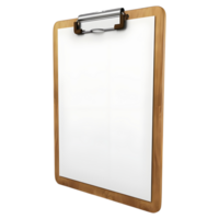 Paper Board with White Paper on Transparent background - png