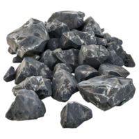 Black Raw Rock of Mountain on Transparent background - png