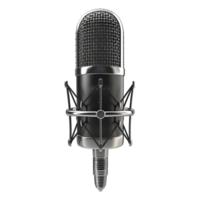 Studio Microphone for Podcast on Transparent background - png