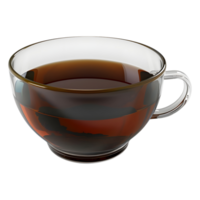 schwarz Tee Tasse auf transparent Hintergrund - - png