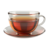 nero tè tazza su trasparente sfondo - png