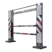 Caution Rail Barrier on Transparent background - png