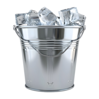 Ice in a Bucket on Transparent background - png