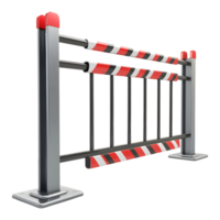 Caution Rail Barrier on Transparent background - png