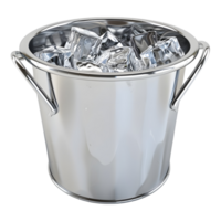 Ice in a Bucket on Transparent background - png