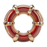 3D Rendering of a Lifebuoy Life Safety on Transparent Background - png