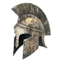 3D Rendering of a Greek Armor Helmet on Transparent Background - png